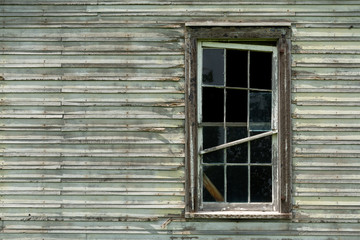 Window on old farmhouse