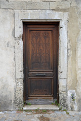 Fototapeta na wymiar Tür an der Kirche in Prasies, Kreta