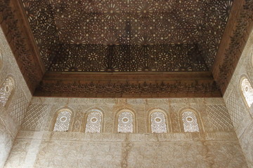 Architecture in Alhambra Palace in Spain