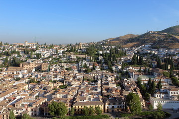 Fototapeta na wymiar view of granada from the alhambra, spain