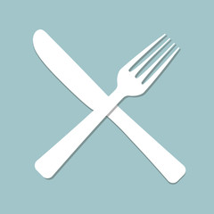 logo for cafe with fork and spoon
