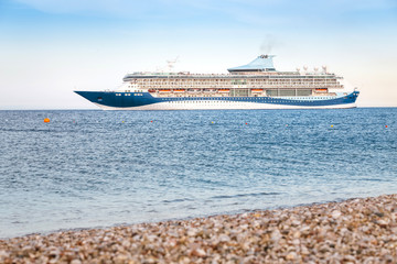 Fototapeta na wymiar Big cruise ship liner - vacation and transport concept