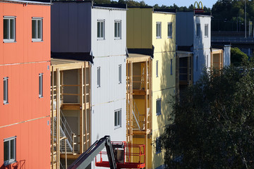 Fototapeta na wymiar Neubaugebiet in Stockholm
