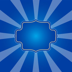 cold blue rays background in retro design