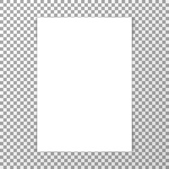 blank realistic white sheet of paper mockup