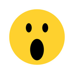 smiley yellow face emoji on white background