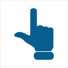 Obraz premium finger pointing up isolated icon white background