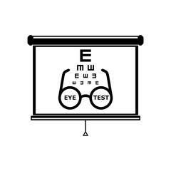 Eye Chart Test Icon, eyesight check