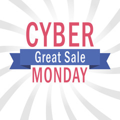 cyber monday, sale ribbon