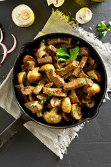 Beef stroganoff with mushrooms