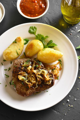 Roast beef with potato