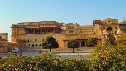 Obraz premium Scenery and motifs in Amer Fort in Jaipur