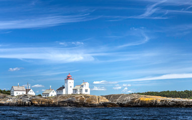 Langøytangen Lighthouse in Langesund Norway