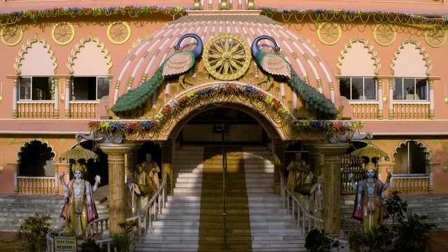 Ekachakra village, India, aerial 4k, Lord Nityananda birthplace