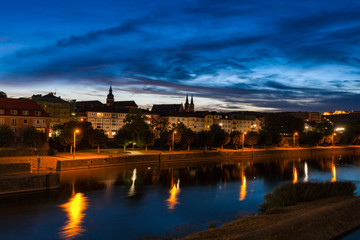 Panorama of Wurzburg at night