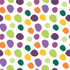 Abstract seamless pattern with circles on white background. Abstract round seamless pattern. Vector illustration.