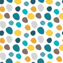 Fototapeta na wymiar Abstract seamless pattern with circles on white background. Abstract round seamless pattern. Vector illustration.