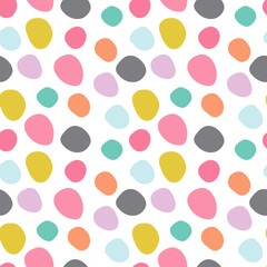 Abstract seamless pattern with circles on white background. Abstract round seamless pattern. Vector illustration.