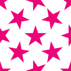 Seamless pattern with stars on white background. Vector illustration.