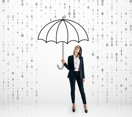 Insurance, technology and protection concept