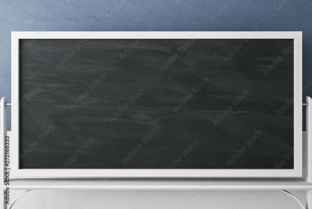 Poster modern classroom with empty chalkboard