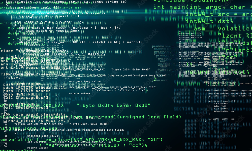 Poster Computing and coding concept