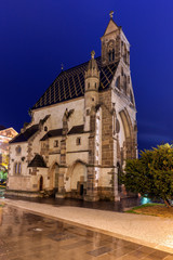 Fototapeta na wymiar St. Michael Chapel in Kosice at night