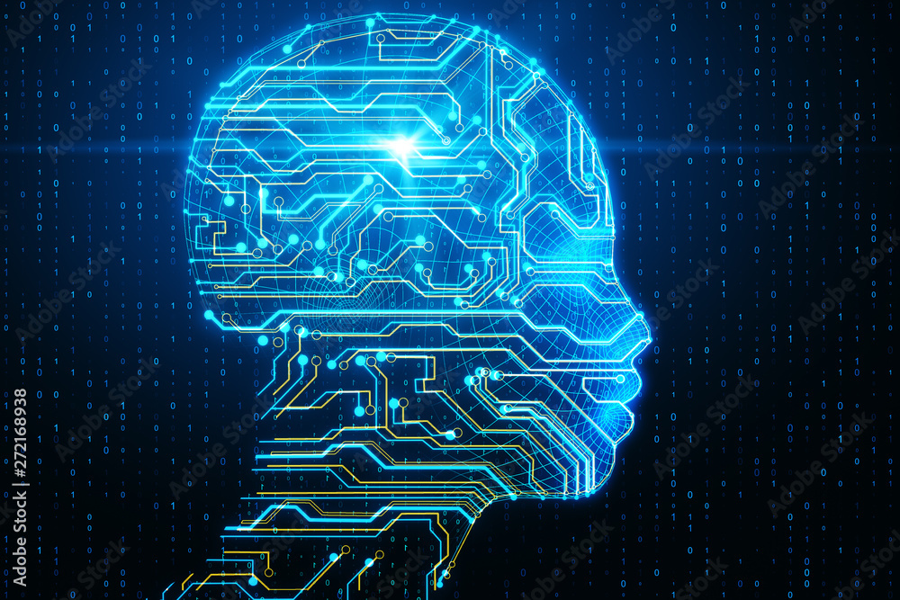 Poster artificial intelligence and hardware concept
