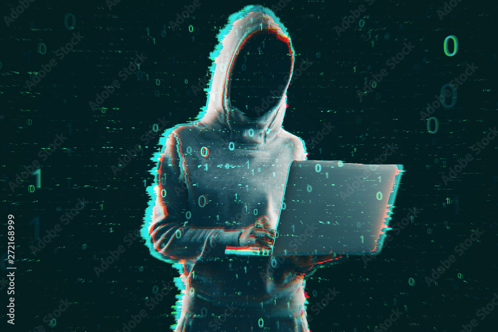 Aufkleber Hacking and computing concept
