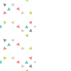 Card with triangular background. Seamless geometric pattern. Leaflet with seamless abstract triangle geometrical background. Infinity geometric pattern. Vector illustration.