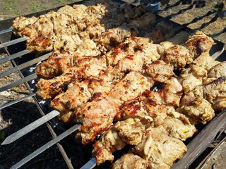 meat on grill