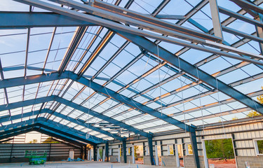 construction of a metal warehouse