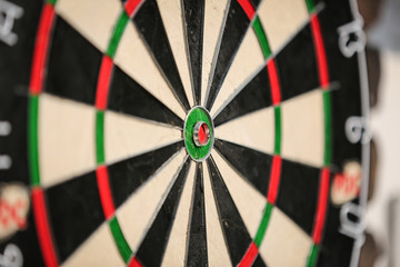 Bulls Eye dartboard close-up