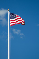 USA Flag On a Blue Sky