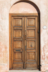 Old Spanish style wooden door
