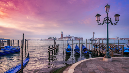 early morning sunrise in venice