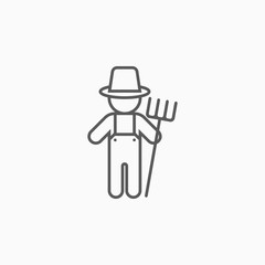 farmer icon, gardener vector