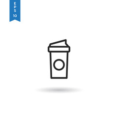 Coffee paper cup vector icon