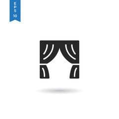 Curtains vector icon