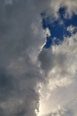 Fototapeta na wymiar Dark clouds on Caribbean sky