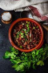 Traditional georgian dish lobio