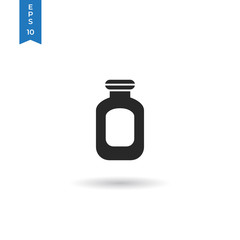 Medicine bottle vector icon
