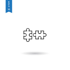 Puzzle pieces vector icon