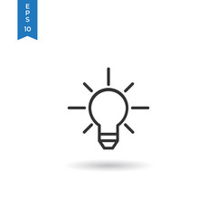 Light bulb vector icon