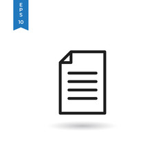 Document icon isolated on white background. Document icon in trendy design style. Document vector icon modern and simple flat symbol for web site, mobile app, UI.