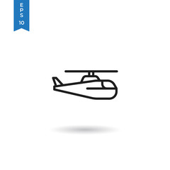 Helicopter icon isolated on white background. Helicopter icon in trendy design style. Helicopter vector icon modern and simple flat symbol for web site, mobile app, UI.