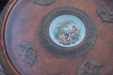 Obraz na płótnie Canvas Antique Table Close Up