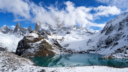 Mount Fitz Roy and Laguna de Los Tres in Argentina.