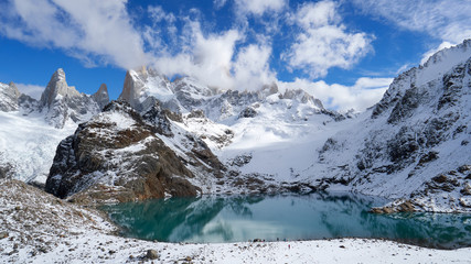 Mount Fitz Roy and Laguna de Los Tres in Argentina.