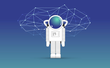 astronauta, spazio, universo, connessione, etere, wifi,  © xyz+